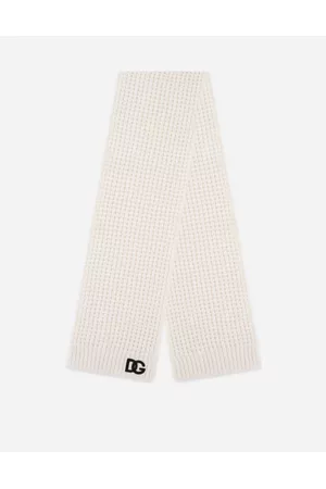Dolce & Gabbana Scarves - Accessories - Basketweave-stitch scarf with DG logo patch male S