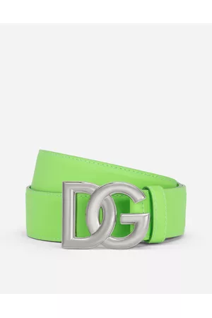 Dolce & Gabbana Belts - Belts - Calfskin belt with DG logo male 80