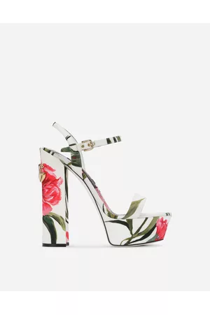 Dolce & Gabbana Platform Sandals - Sandals and Wedges - Printed fabric platform sandals female 39