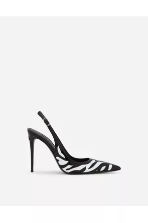 Dolce & Gabbana High Heels - Pumps and Slingback - Zebra-print polished calfskin slingbacks female 36.5