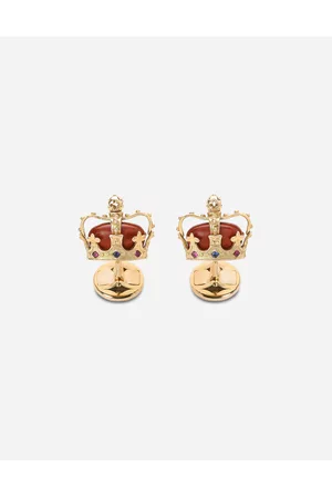 Dolce & Gabbana Cufflinks - Cufflinks - Crown crown cufflinks with red jasper male OneSize