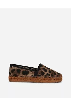 Dolce & Gabbana Flat Shoes - Flat - Leopard-print fabric espadrilles female 36