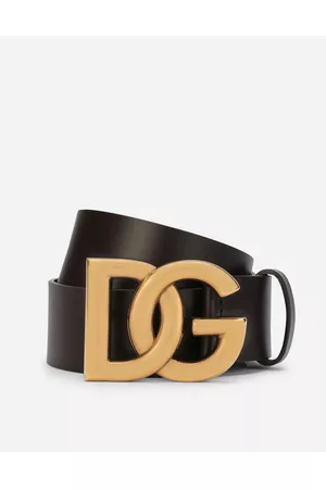 Dolce & Gabbana Belts - Belts - Lux leather belt with crossover DG logo buckle male 85