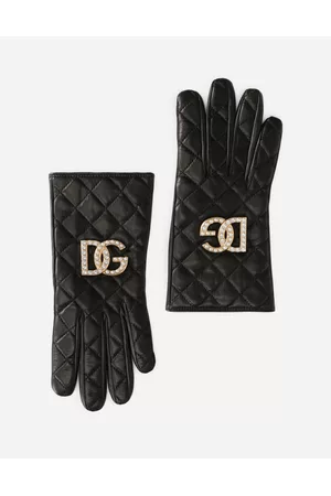 Dolce & Gabbana Hats - Hats and Gloves - Quilted nappa leather gloves with DG logo female 6/2