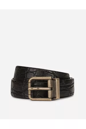 Dolce & Gabbana Belts - Belts - Crocodile skin belt male 85