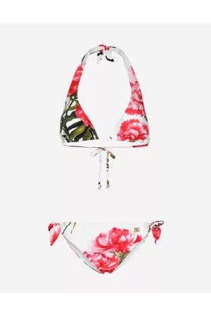 Dolce & Gabbana Padded Bikinis - Beachwear - Carnation-print padded triangle bikini female 1