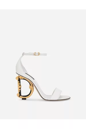 Dolce & Gabbana Leather Sandals - Sandals and Wedges - Nappa leather sandals with baroque DG detail female 35