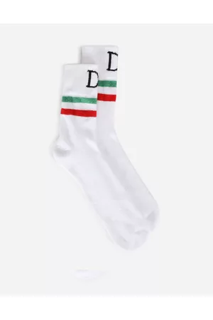 Dolce & Gabbana Socks - Socks - Cotton socks with jacquard DG logo male M