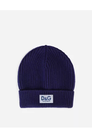 Dolce & Gabbana Hats - Hats and Gloves - Knit cashmere hat with D&G patch male OneSize