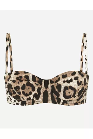 Dolce & Gabbana Bikini Tops - Beachwear - Leopard-print balconette bikini top female 1