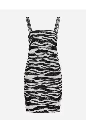 Dolce & Gabbana Short & Mini Dresses - Dresses - Short sequined dress with draping female 36