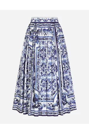 Dolce & Gabbana Printed Skirts - Collection - Majolica-print poplin calf-length skirt female 38