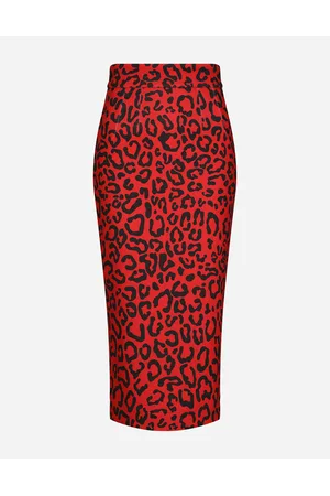 Dolce & Gabbana Printed Skirts - Skirts - Run-resistant jersey skirt with leopard print female 38