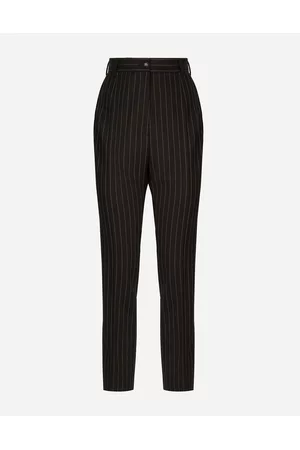 Dolce & Gabbana Twill Pants - Trousers and Shorts - High-waisted pinstripe twill pants female 36