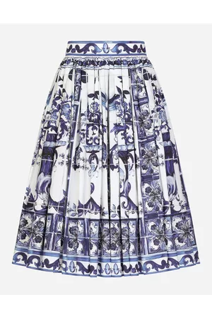 Dolce & Gabbana Printed Skirts - Collection - Poplin midi skirt with majolica print female 38