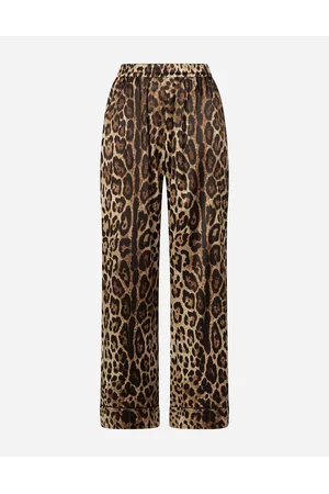 Dolce & Gabbana Pajamas - Trousers and Shorts - Leopard-print satin pajama pants female 52