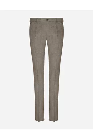 Dolce & Gabbana Plaid Shorts - Trousers and Shorts - Glen plaid wool pants male 46