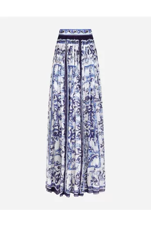 Dolce & Gabbana Printed Skirts - Collection - Long majolica-print chiffon skirt female 40