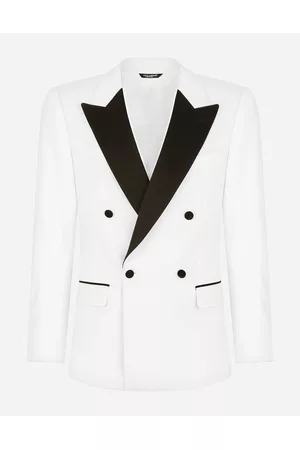 Dolce & Gabbana Suits - Suits and Blazers - Double-breasted stretch wool Sicilia-fit tuxedo suit male 46