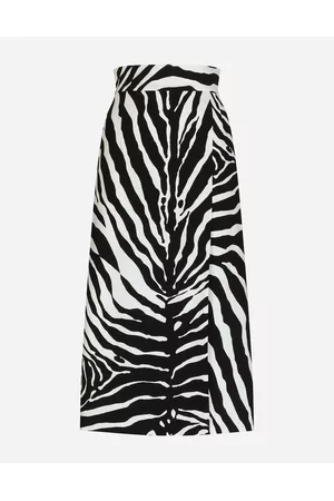 Dolce & Gabbana Printed Skirts - Skirts - Zebra-print cady calf-length skirt female 38