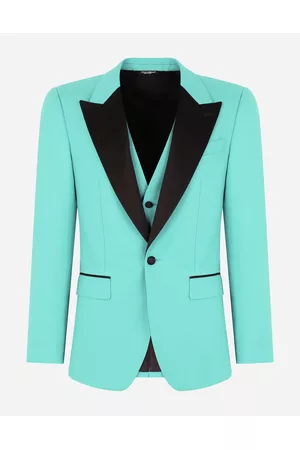 Dolce & Gabbana Suits - Suits and Blazers - Three-piece stretch wool Sicilia-fit tuxedo suit male 44