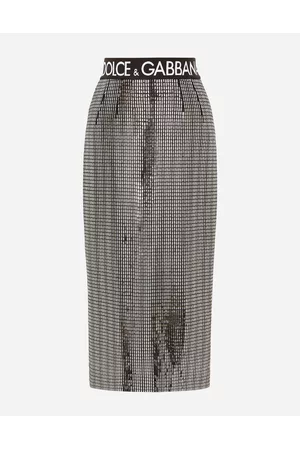 Dolce & Gabbana Skirts - Skirts - Jersey calf-length skirt with sequined detailing female 36