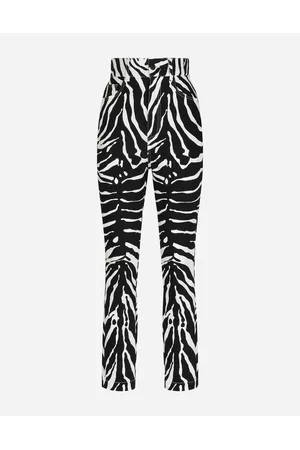Dolce & Gabbana Pants - Trousers and Shorts - Zebra-print drill pants female 36