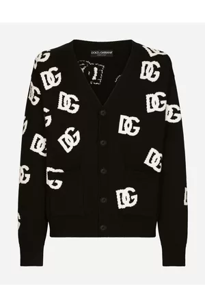 Dolce & Gabbana Lightweight Sweaters - Sweaters and Cardigans - Wool inlay cardigan with DG Monogram detail male S