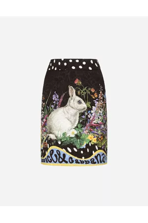 Dolce & Gabbana Printed Skirts - Skirts - Rabbit-print brocade miniskirt female 36