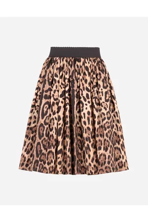 Dolce & Gabbana Printed Skirts - Skirts - Leopard-print poplin circle skirt female 36