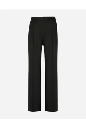 Dolce & Gabbana Straight Leg Pants - Trousers and Shorts - Stretch virgin wool pants with straight leg male 48
