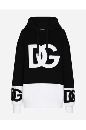 Dolce & Gabbana Hoodies - T-Shirts and Sweatshirts - Hoodie with DG logo patch female XXS