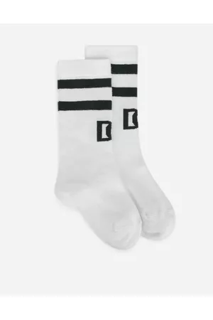 Dolce & Gabbana Accessories - Accessories - Stretch knit socks with jacquard DG logo male S