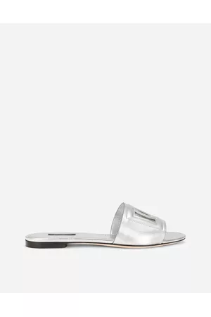 Dolce & Gabbana Sandals - Slides and Mules - Nappa mordore sliders with DG Millennials logo female 35