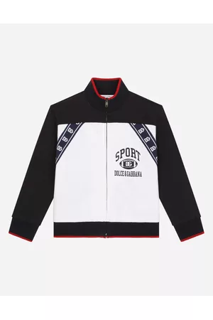 Dolce & Gabbana Sports Hoodies - T-Shirts and Sweatshirts - Zip-up jersey sweatshirt with DG Sport print male 4 years