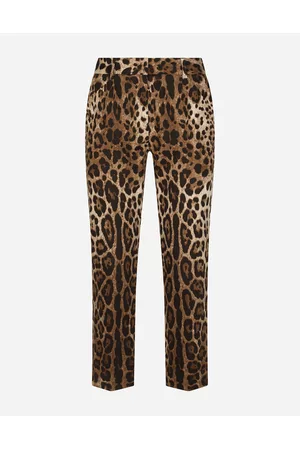 Dolce & Gabbana Pants - Trousers and Shorts - Leopard-print drill pants female 40