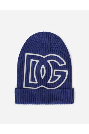 Dolce & Gabbana Hats - Accessories - Ribbed knit hat with DG logo embroidery male M