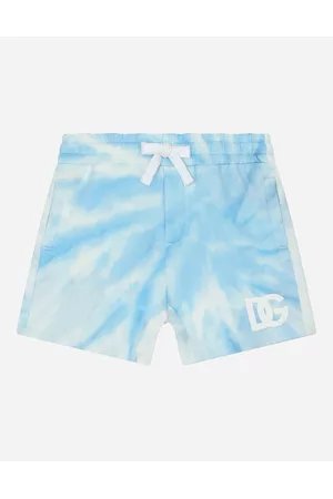 Dolce & Gabbana Neckties - Collection - Tie-dye jersey jogging shorts with DG logo male 3/6 months