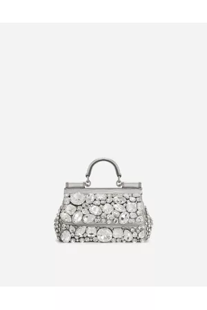 Dolce & Gabbana Bags - Handbags - Small satin Sicily bag with all-over gemstone embellishment female OneSize