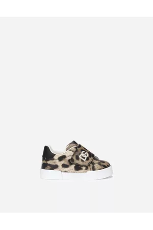 Dolce & Gabbana Sneakers - Shoes for First Steps (19-26) - Kid’s first steps Portofino sneakers with leopard print female 20