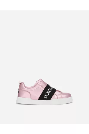 Dolce & Gabbana Sneakers - Shoes (24-38) - Kid’s first steps Portofino sneakers in laminated nappa leather female 24
