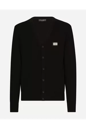 Dolce & Gabbana Lightweight Sweaters - Sweaters and Cardigans - Cashmere and wool cardigan with branded tag male 44