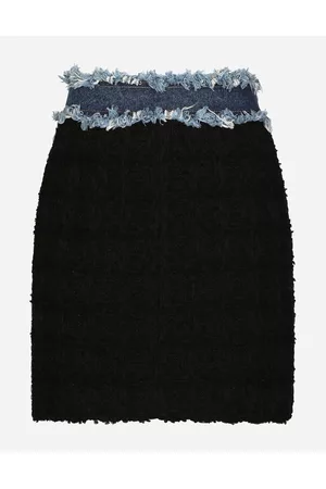 Dolce & Gabbana Denim Skirts - Skirts - Tweed and denim miniskirt female 36
