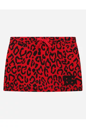 Dolce & Gabbana Printed Skirts - Trousers and Skirts - Short jersey skirt with leopard print female 2 years