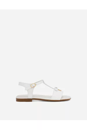 Dolce & Gabbana Leather Sandals - Shoes (24-38) - Patent leather sandals with metal DG logo female 27