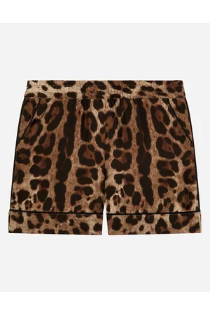Dolce & Gabbana Printed Skirts - Trousers and Skirts - Leopard-print twill shorts female 3 years