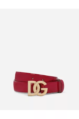 Dolce & Gabbana Belts - Belts - Polished calfskin belt with DG logo female 65
