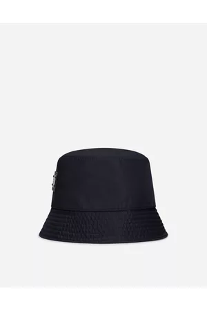 Dolce & Gabbana Hats - Hats and Gloves - Nylon bucket hat with branded plate male 57