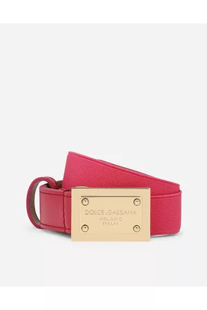 Dolce & Gabbana Belts - Stretch Belt With Logo Tag - Woman Accessories S