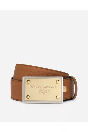 Dolce & Gabbana Belts - Grainy Calfskin Belt - Man Belts 80